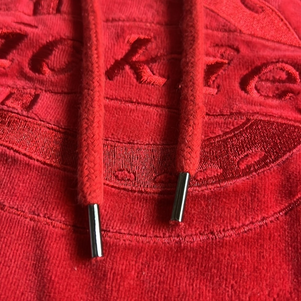 DICKIES WOMEN'S Velour Hoodie Red XS - Picture 10 of 11